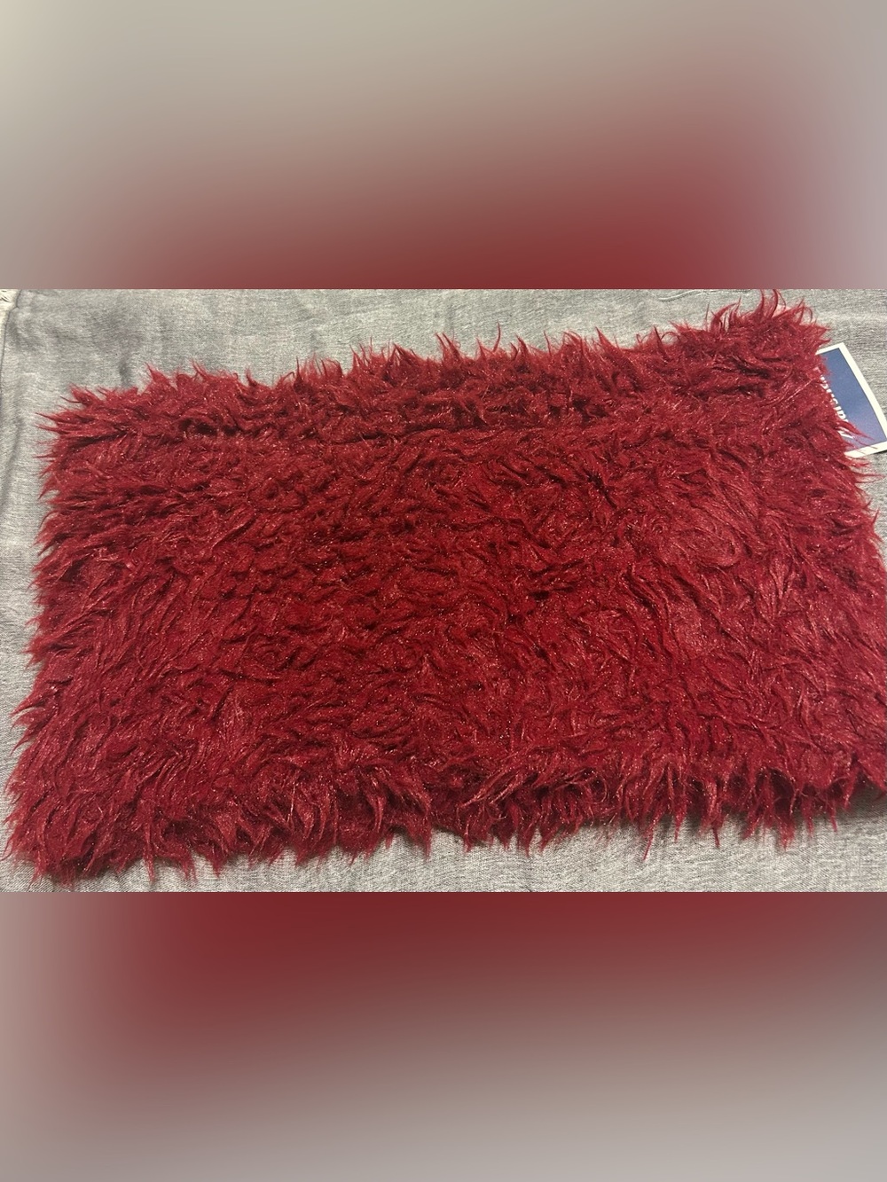 Plush Faux Fur Neck warmer in Deep Wine Red